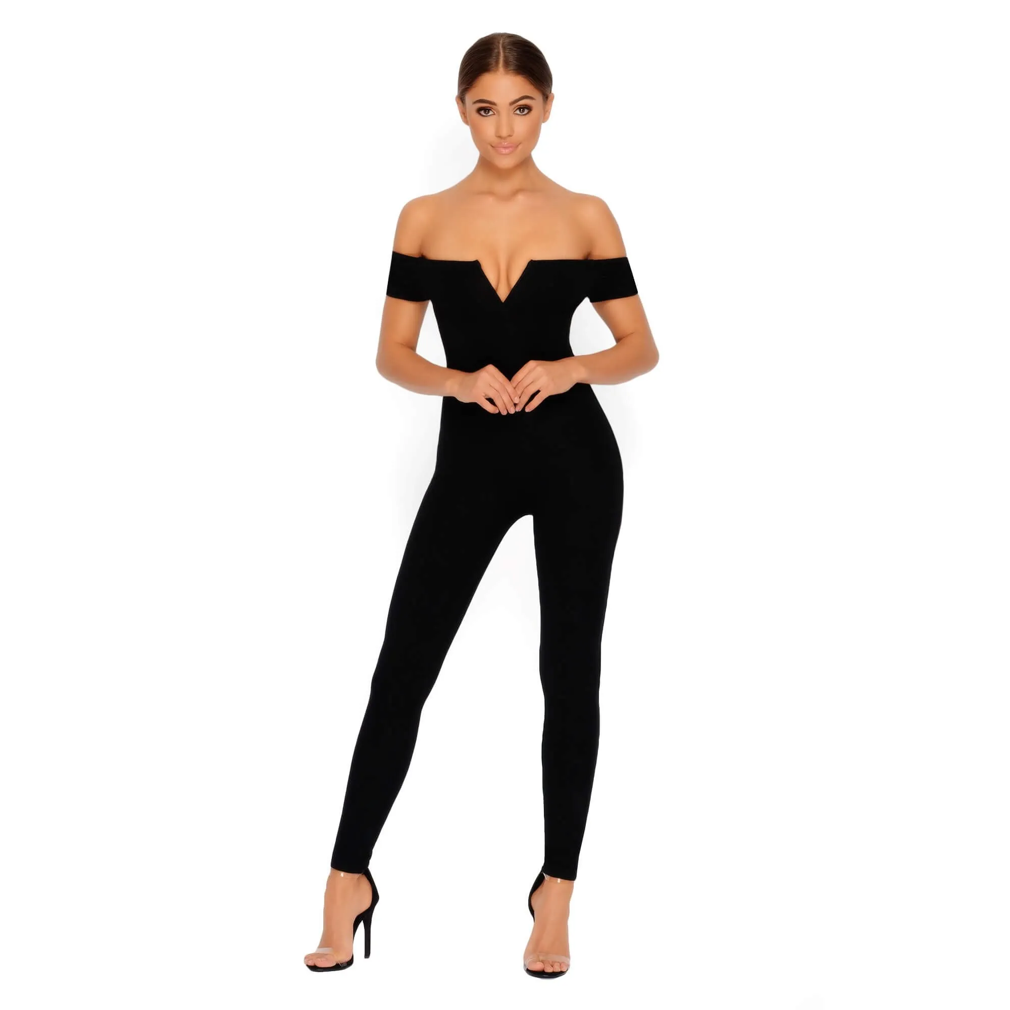 You Can't Handle V Double Layered Jumpsuit in Black