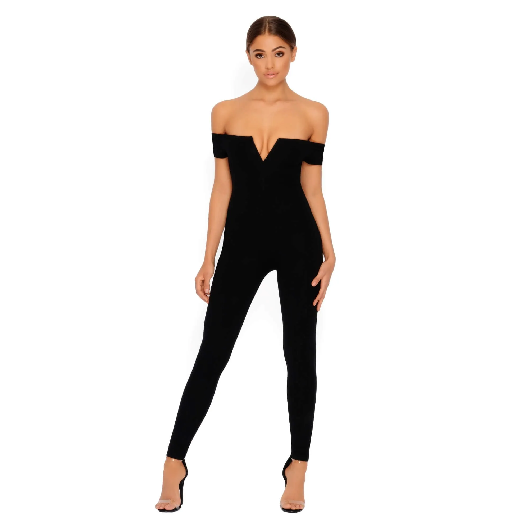 You Can't Handle V Double Layered Jumpsuit in Black