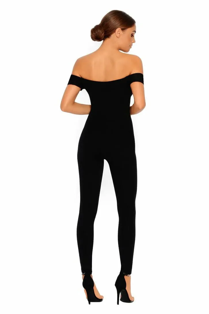 You Can't Handle V Double Layered Jumpsuit in Black