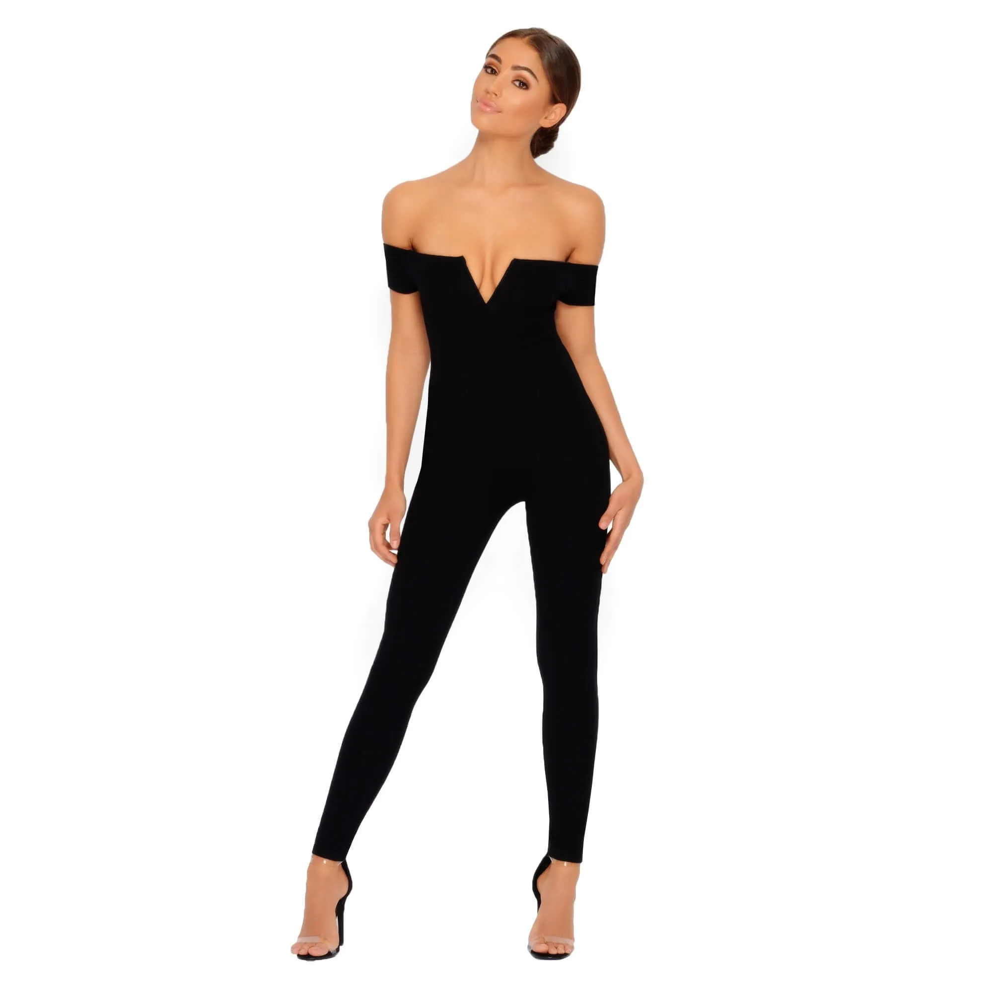 You Can't Handle V Double Layered Jumpsuit in Black