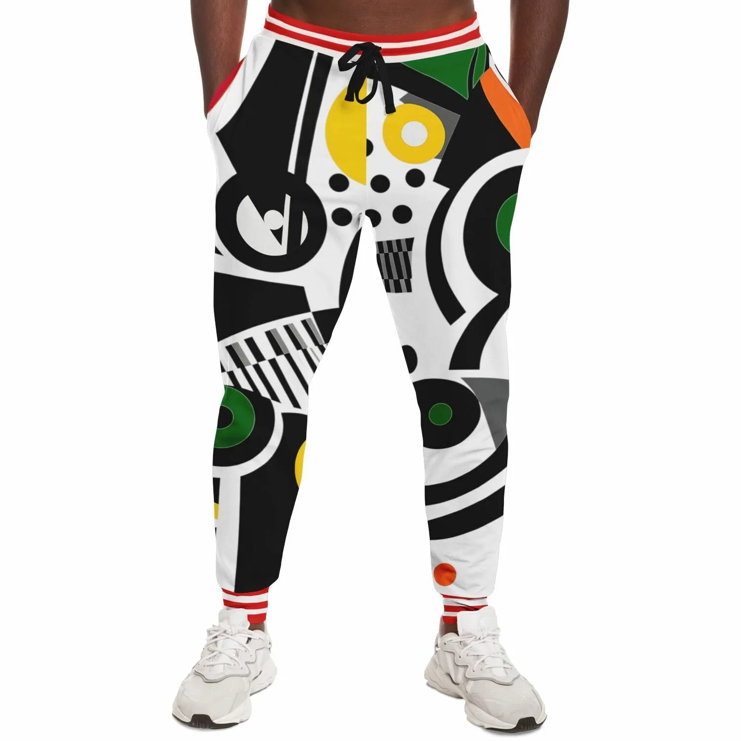 Zebra in African Abstract Short Sleeve Eco-Poly Unisex Joggers